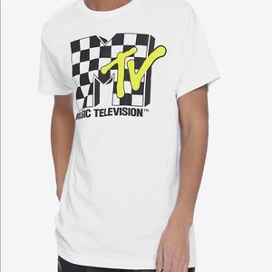 ✨ SOLD ✨ MTV | Checkered & Neon Logo T-Shirt